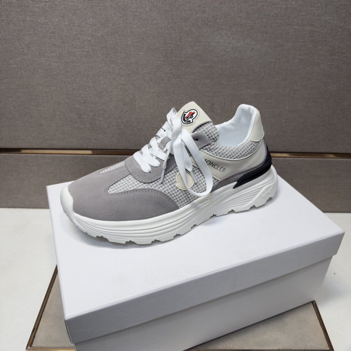 Moncler Men's Mixed-Material Low-Top Sneakers