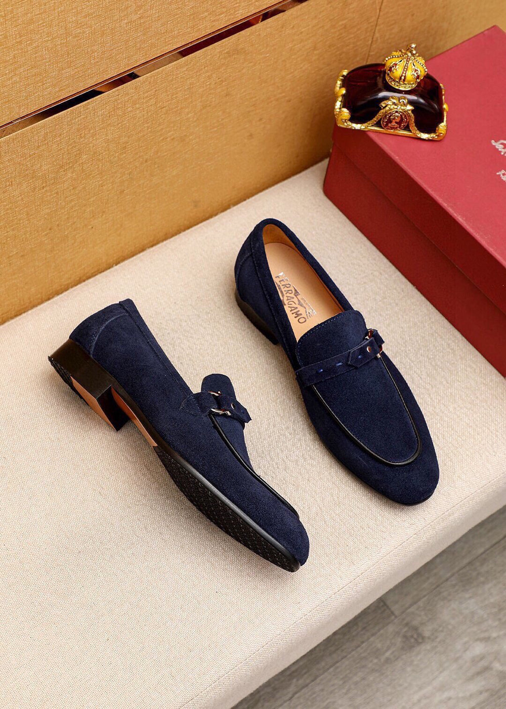 Ferragamo Metal-Accent Loafers