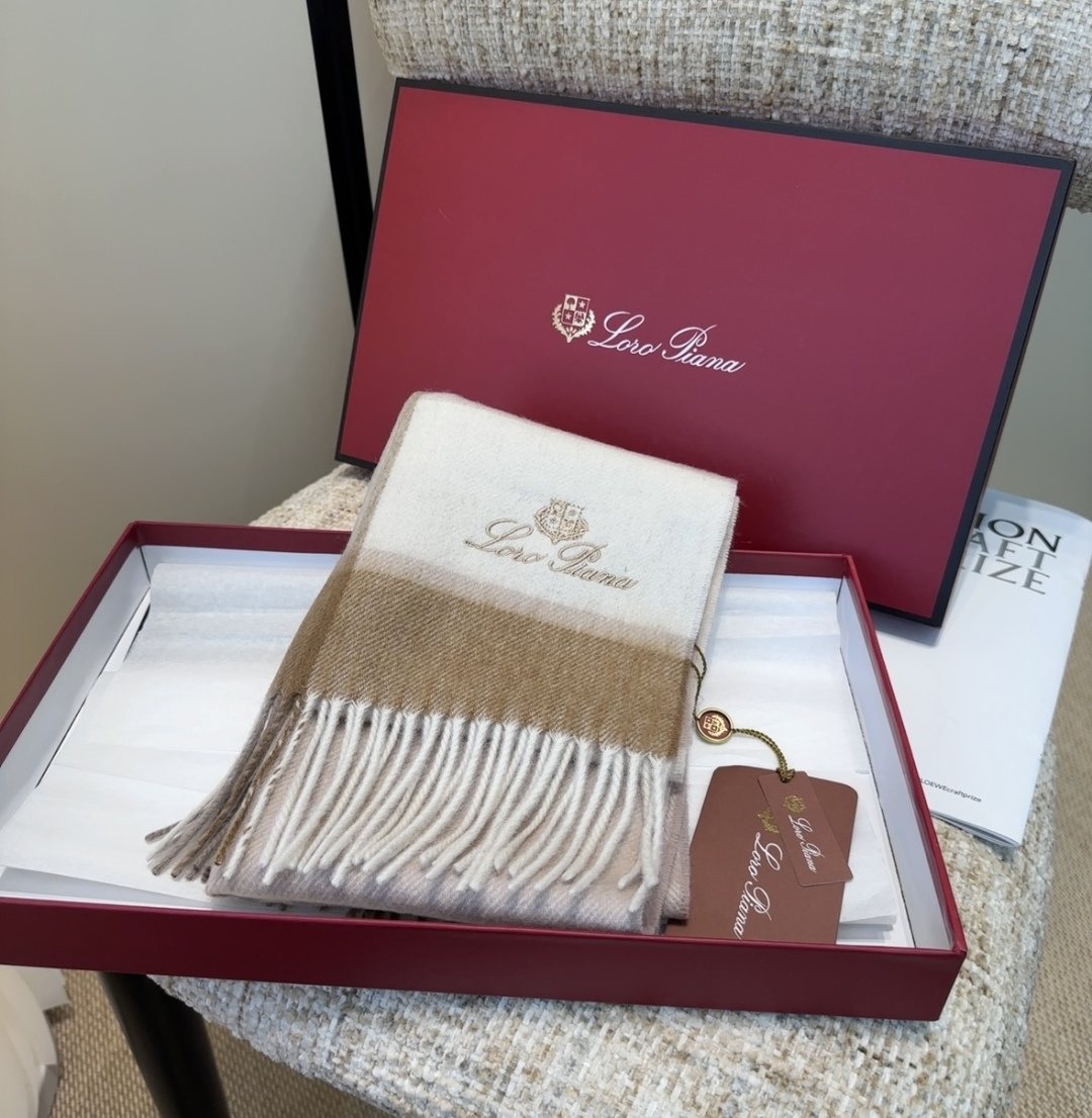Loro Piana Fringed Plaid Scarf