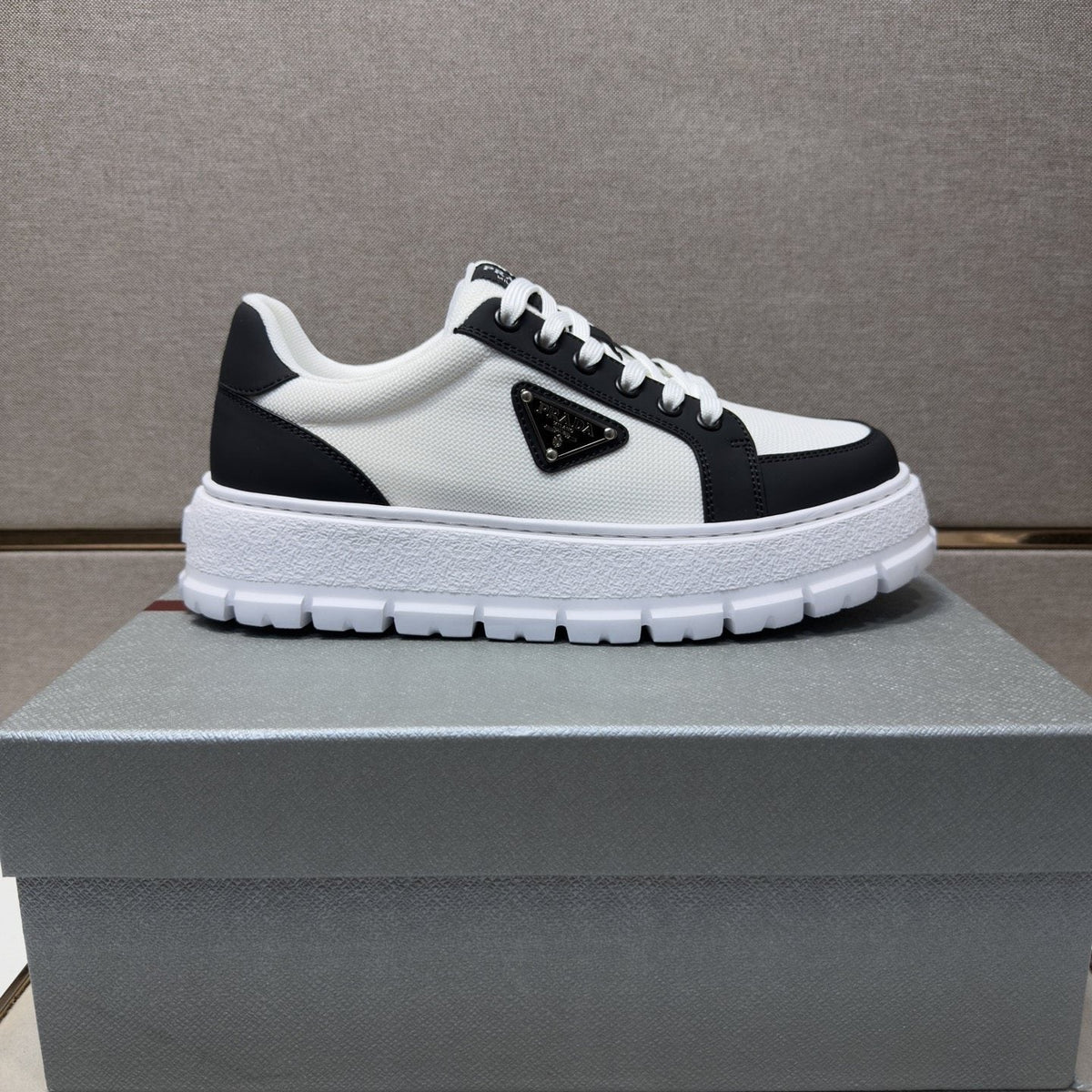 Prada Men's Paneled Low-Top Sneakers